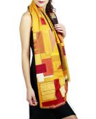 Schal aus 100% Bio-Baumwolle Gelbes Gesicht - 200x100 cm