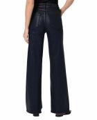 Marineblauwe jeans met wijde pijpen en wijde pijpen van Sasha