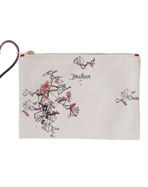 Pochette Constellation 100% Coton Bio crème - 16x22 cm