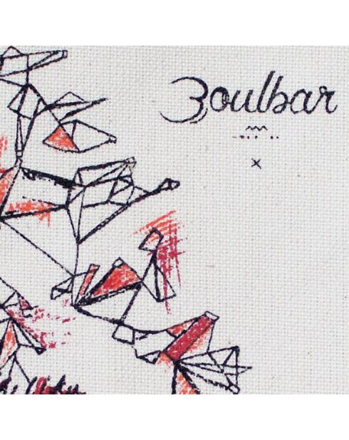 Pochette Constellation 100% Coton Bio crème - 16x22 cm