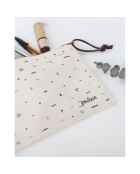 Pochette Motifs 100% Coton Bio crème - 16x22 cm