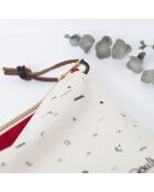 Pochette Motifs 100% Coton Bio crème - 16x22 cm