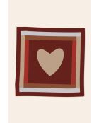 Schal aus 100% roter Seide - 65x65 cm