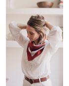 Schal aus 100% roter Seide - 65x65 cm