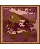 Schal aus 100% gelber Baumwolle - 100x100cm