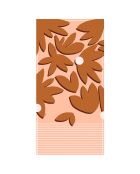Foulard 100% Coton bio bouquet camel - 100x200 cm