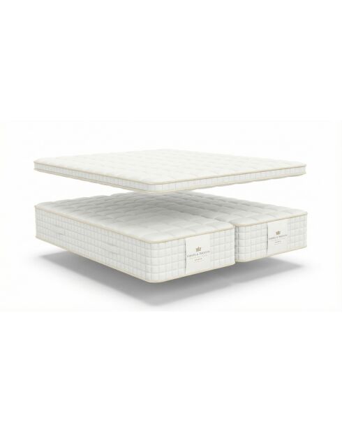 Pack 2 Magal-matrassen 30 cm + 1 topmatras 5 cm wit - 2x80x200 cm