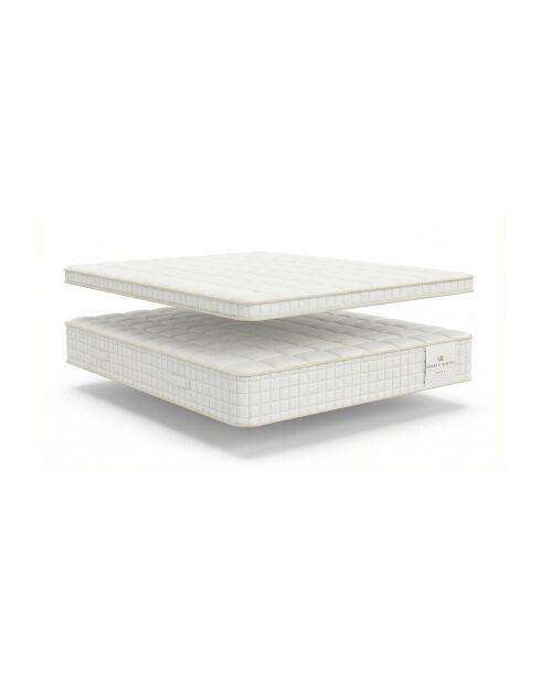 Pack Matelas Magal 25 cm + Surmatelas 5 cm blancs - 140x200 cm