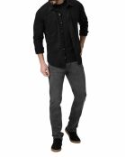 Grijze slanke rechte jeans van Transcend Federal Sheldon