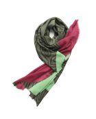 Driehoekige ronde sjaal van 100% wol, kaki, 70x180 cm