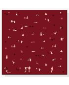 100% biologisch katoenen zwemmerssjaal rood - 72x70 cm