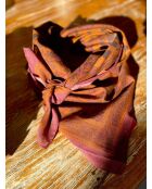 Schal aus 100% karamellfarbener Baumwolle - 100x100cm