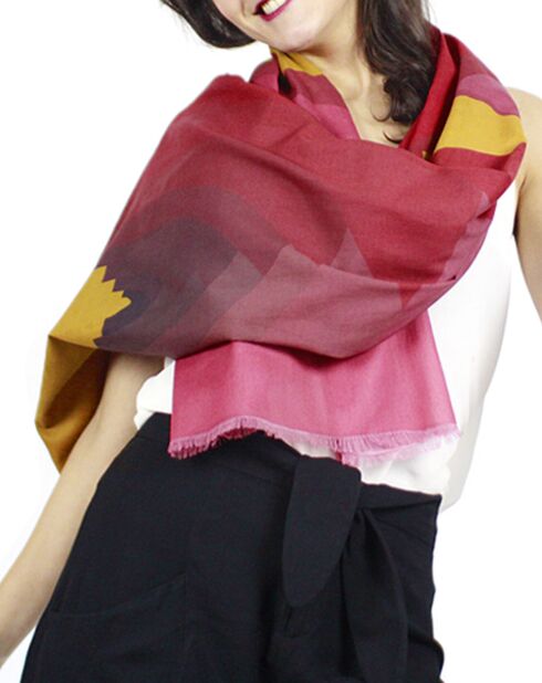 Roze Inifni stola van 100% biologisch katoen - 200x100 cm