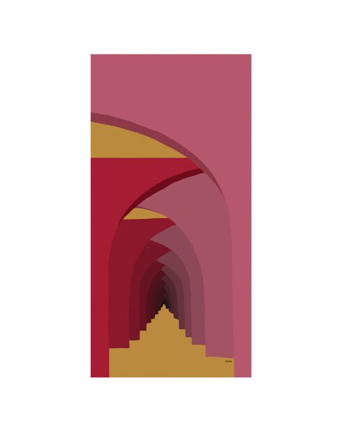 Roze Inifni stola van 100% biologisch katoen - 200x100 cm