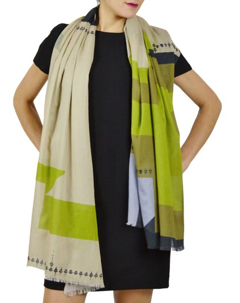 Stola Dot by Dot Green in 100% cotone biologico - 200x100 cm