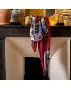 Foulard Structuré en 100% Laine violet/magenta - 70x180 cm