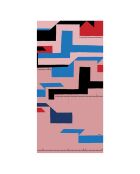 Rosafarbener Schal aus 100% Bio-Baumwolle, Naht für Stich, 200 x 100 cm