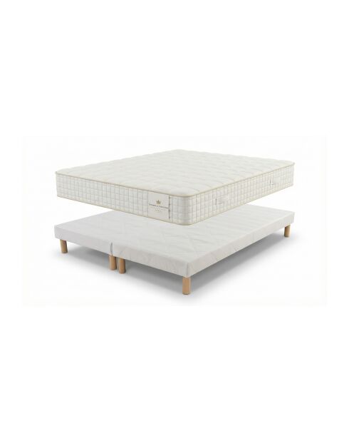 Pacchetto materasso Magal 25 cm + 2 reti letto bianche - 2x160x200 cm