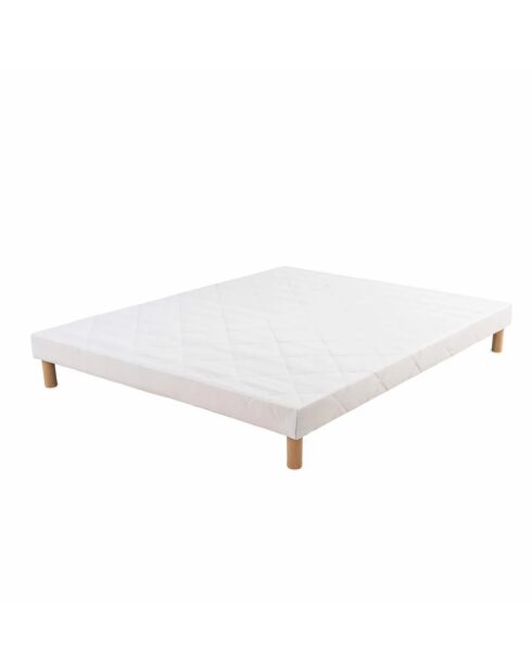 Pack Magal Matratze 25 cm + weißes Boxspringbett - 180x200 cm