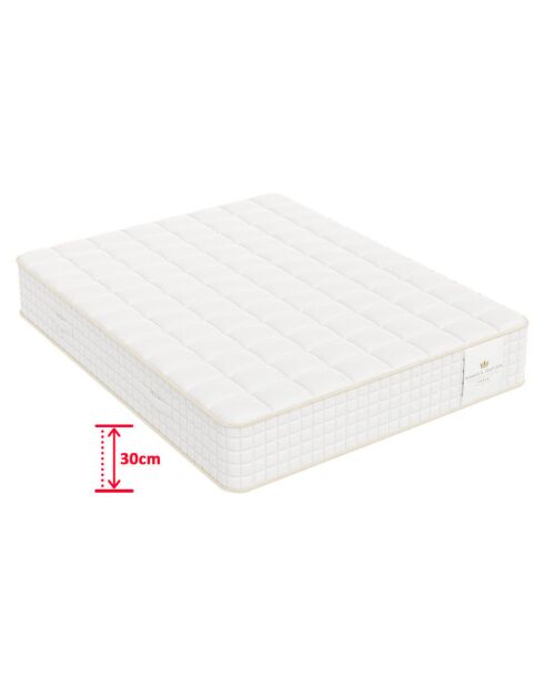 Pack Matelas Magal 30 cm + Surmatelas 5 cm blancs - 140x200 cm