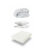 Confezione materasso Magal 30 cm + 2 cuscini 60x40 cm + piumino 200x200 cm - 140x200 cm