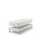 Pack Matelas Héritage 27 cm + Sommier blancs - 80x200 cm