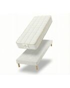 Pack Matelas Magal 25 cm + Sommier blancs - 90x200 cm