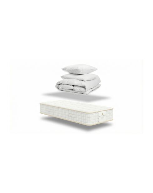 Pack Matelas Magal 25 cm + Oreiller 60x40 cm + Couette 140x200 cm - 90x190 cm