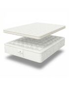 Pack Matelas Héritage 27 cm + Surmatelas 5 cm blancs - 180x200 cm