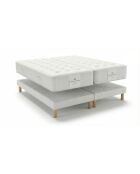 Pack 2 Heritage matrassen van 27 cm + 2 witte onderstellen - 2x90x200 cm