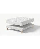 Pack Matelas Héritage 27 cm + Sommier blancs - 180x200 cm