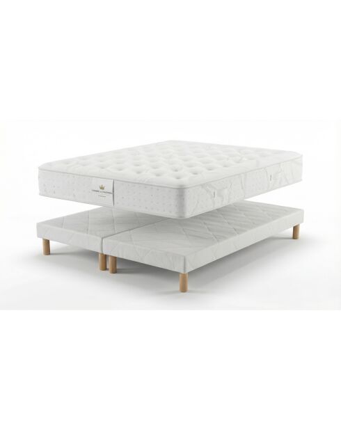 Heritage-Matratzenset 27 cm + 2 weiße Untergestelle - 2x80x200 cm