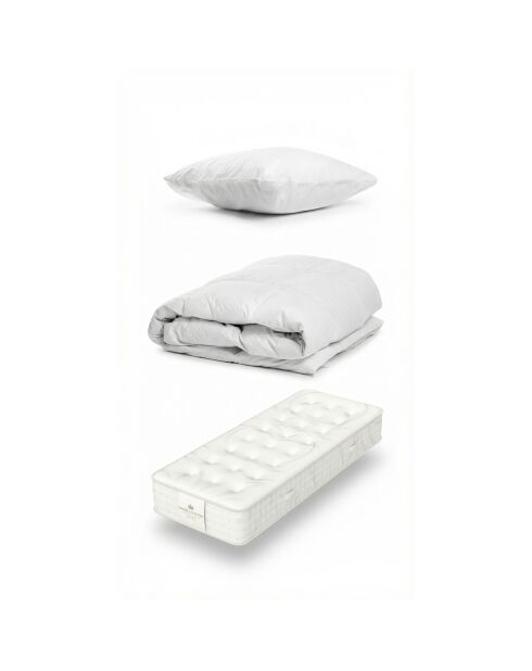 Paquete de colchones Heritage de 27 cm, almohada de 60 x 40 cm y edredón de 140 x 200 cm, 90 x 200 cm