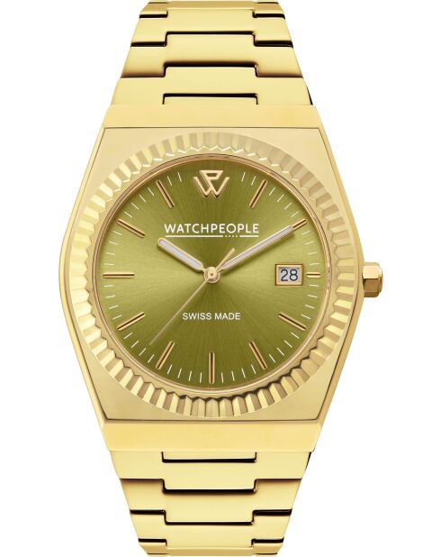 Montre WP1 olive dorée