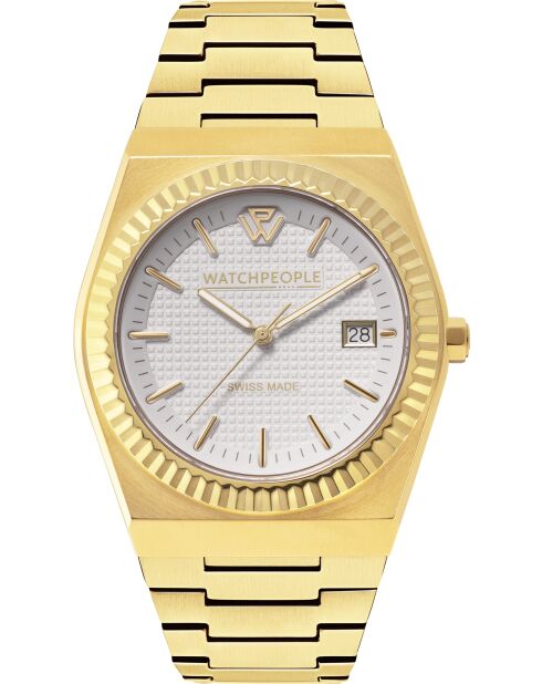 Montre WP1 Brossée Texture carrée WH dorée