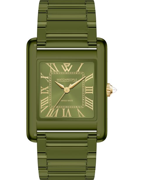 WP6 Brilliant olijfgroen horloge