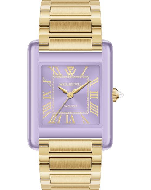 Montre WP6 Lilas doux dorée