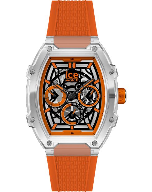 Boliday oranje transparant skelet herenhorloge