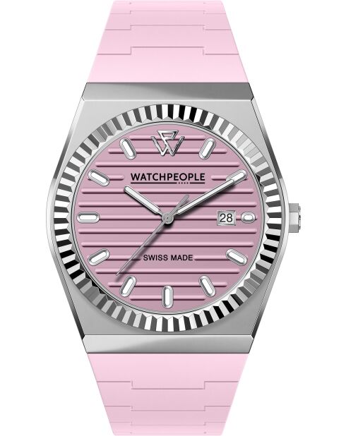 Orologio WP1 in argento brillante rosa tenue