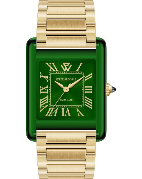 Montre WP6 Vert émeraude dorée