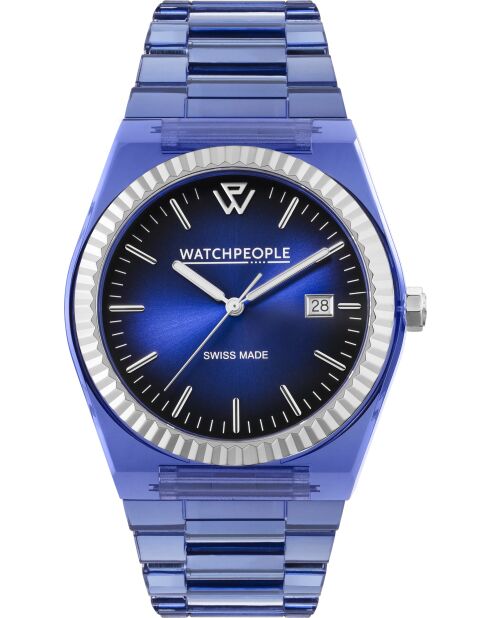 Montre WP1 Transparent BK  Bleu radial