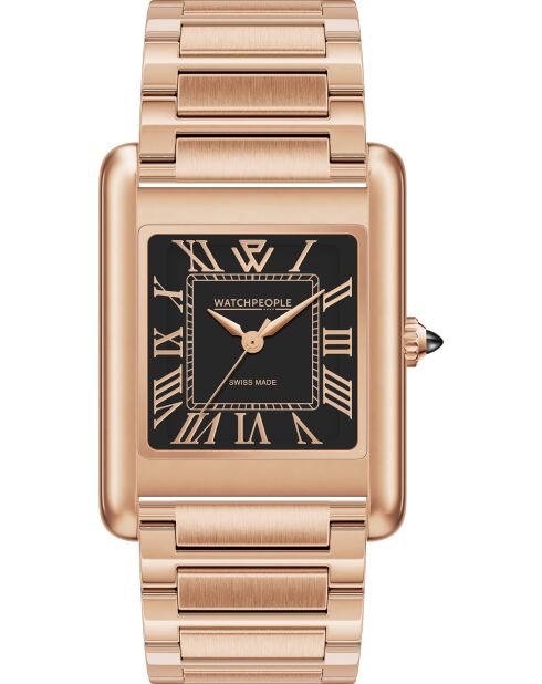 WP6 Brillant roségouden horloge