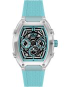 Reloj para hombre Boliday Skeleton azul claro