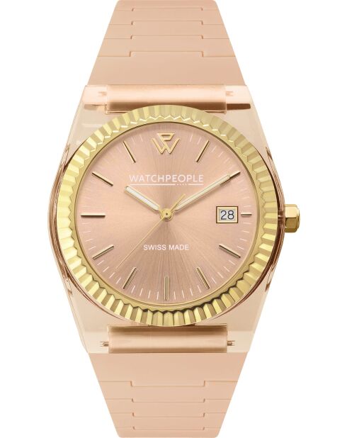 Reloj WP1 transparente Soft Peach