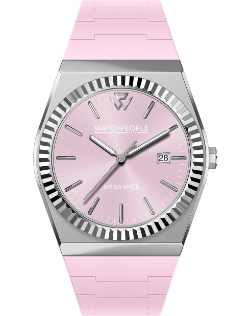Orologio WP1 in argento brillante rosa tenue