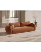 Kora 3-zitsbank in baksteen, converteerbaar, met opbergdoos, 262x105x88 cm