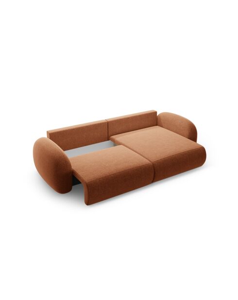 Canapé D'Angle Convertible Avec Rangement Kora 3 Places Brique - 262x149x88 cm