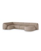 Linkes offenes Panorama-Ecksofa Jane 6-Sitzer Cappuccino — 336x166x74 cm