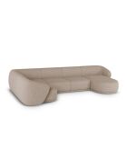 Linkes offenes Panorama-Ecksofa Jane 6-Sitzer Cappuccino — 336x166x74 cm