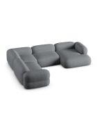 Lony Modulares Panorama-Ecksofa für 5 Personen, für links, grau, 345 x 250 x 68 cm